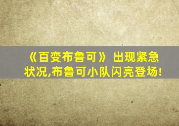 《百变布鲁可》 出现紧急状况,布鲁可小队闪亮登场!